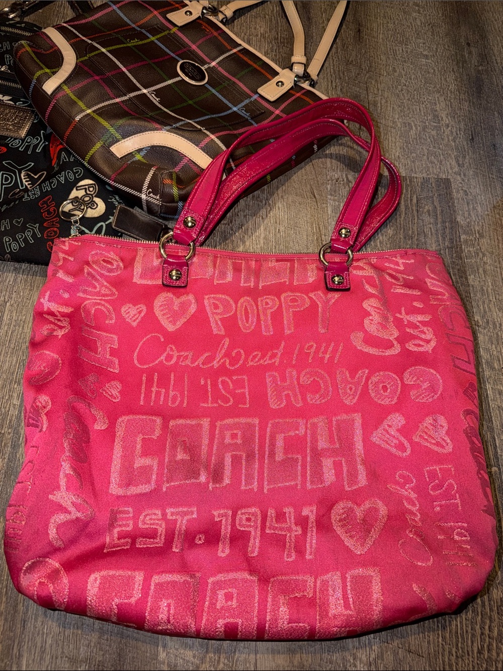 Coach Y2k Poppy Rare Patent Signature Hobo Soho Bag Lot - Picture 9 of 13